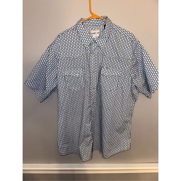 Vintage Wrangler Shirt Mens XXL Blue White Pearl Snap Western - Picture 2 of 5